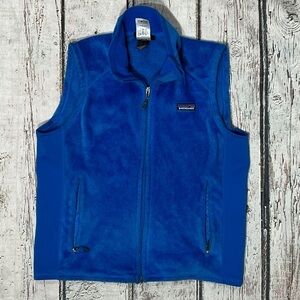 Patagonia Blue Zip Up Fleece Jacket Vest Coat Outwear Womens